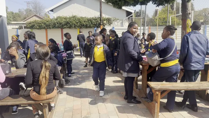Assembly in the courtyard